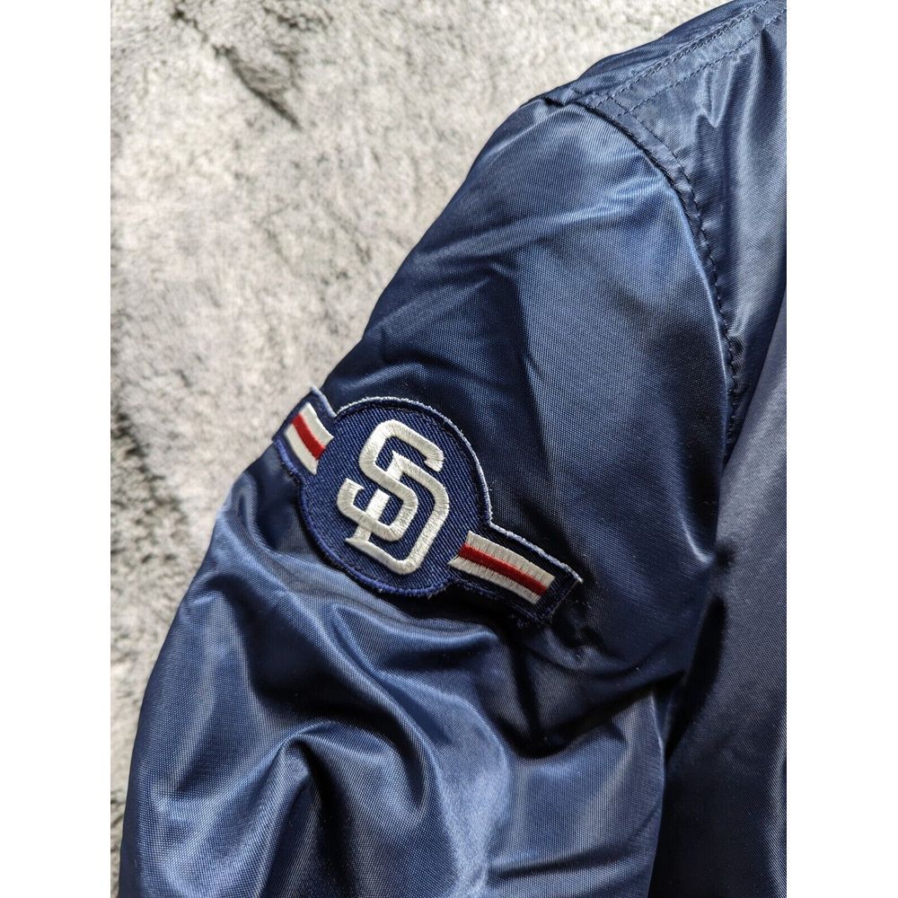 San Diego Padres Bomber Reversible Jacket Men's Size XL Blue - Picture 3 of 12